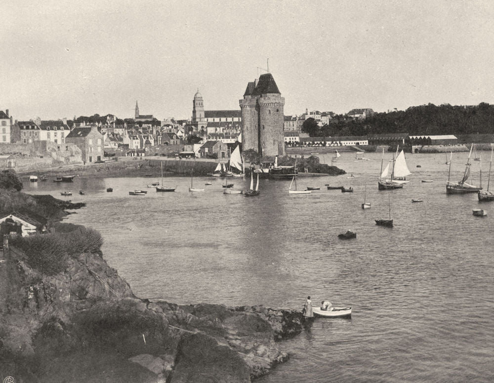 ILLE-ET-VILAINE. Vue générale de Saint-Servan 1902 old antique print picture